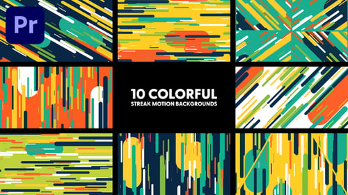 Colorful Abstract Streak Motion Backgrounds Pack
