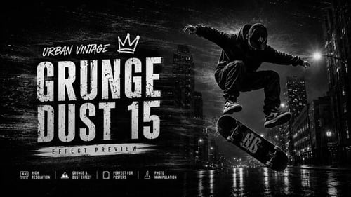 Grunge Dust Overlays | Urban Vintage Film Grain Effects DaVinci Resolve