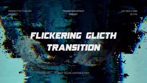 Flickeing Glitch Transition