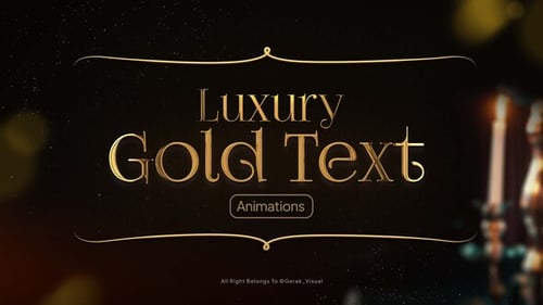 Luxuriöse Gold-Textanimation