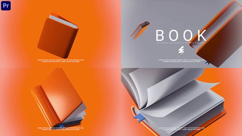 3D Book Opening Logo Reveal Animation