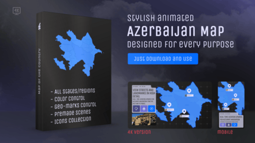 Azerbaijan Map – Detailed Country Cartography Template