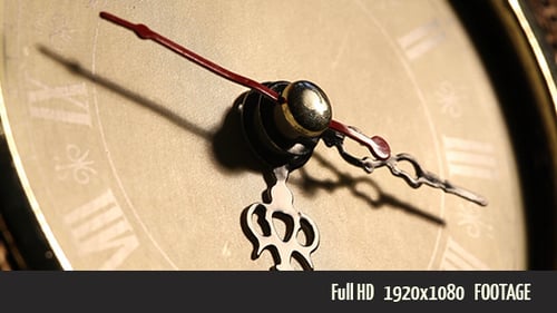 Elegant Vintage Clock Hands Moving