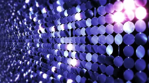 Reflektierender Hintergrund mit Pailletten. Blau. 3 Videos in 1 Datei. Loopbar.