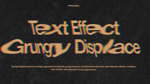 Grunge Distortion Text Effect with Glitch and Grain Textures