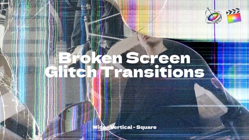 Broken Screen Glitch Transitions