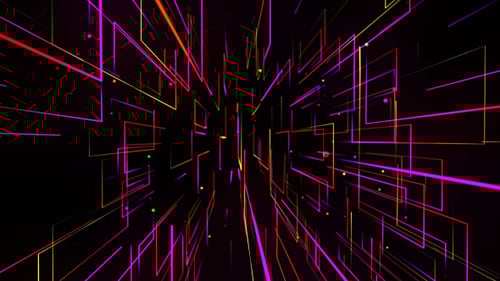 Futuristic Digital Grid Network Background Animation