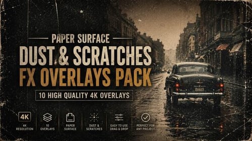 Paper Surface Dust & Scratches FX Overlays Pack