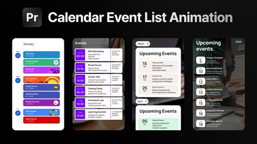 Vertical Calendar Event Schedule