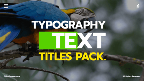 Titles Typography