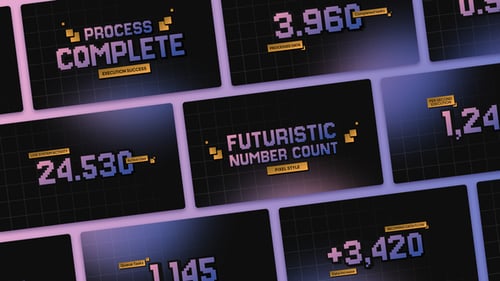 Futuristic Tech Number Counter