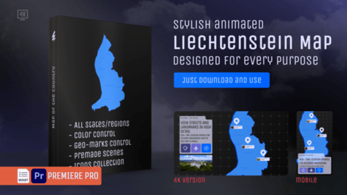 Liechtenstein Map – Principality of Liechtenstein MOGRT Kit