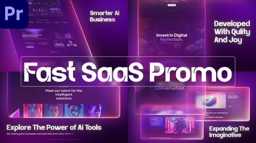 Fast SaaS Product Promo MOGRT - Ai Website Intro