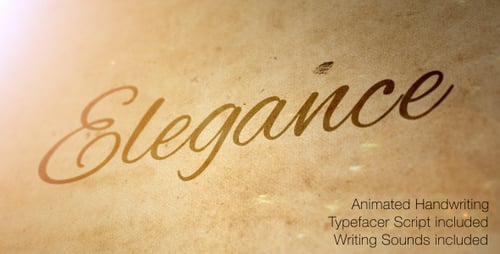 Elegance - Animated Handwriting Typeface
