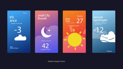 Modern Weather Forecast Instagram Story Template Pack