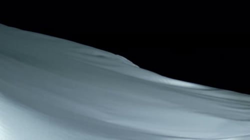 Blue Fabric Rippling Gently Across Screen