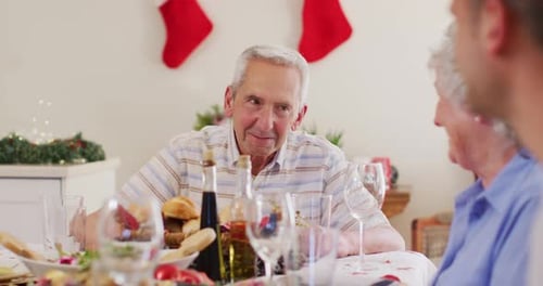Family Celebrating Together at Holiday Table
