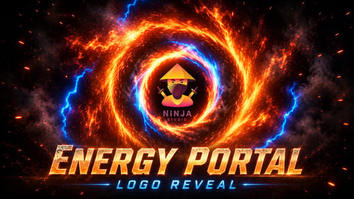 Energy Portal Fire Logo Revael