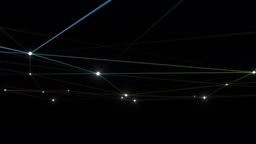 Futuristic Abstract Network with Glowing Connected Data Lines
