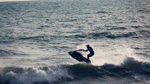 Jet Ski Racing in the Sea