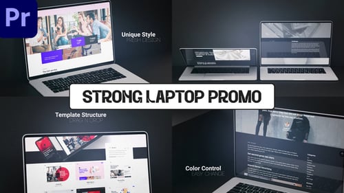 Strong Laptop Promo MOGRT