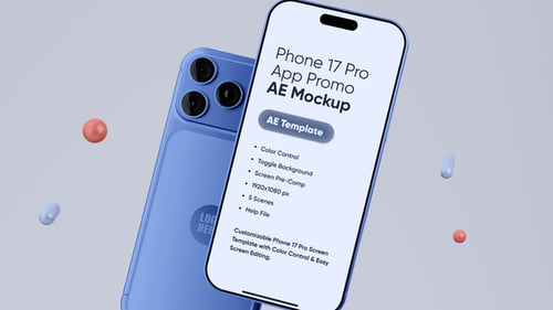Phone 17 Pro App Promo Screen Mockup Template