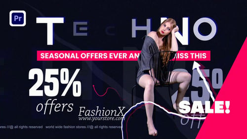 Aggressive Glitch Fashion Promo with Stop Motion Effects