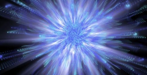 Dynamic Futuristic Energy Light Burst with Streaking Particles