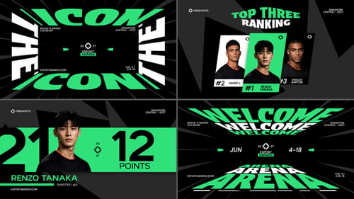 High Impact Esport Awards Show Typography and Presentation Package