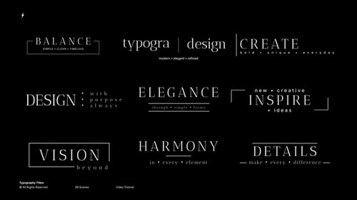 Typography Titles | After Effects