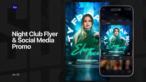 Night Club Flyer Social Media Promo - V02