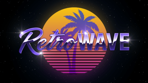 Retrowave Logo Reveal 4k