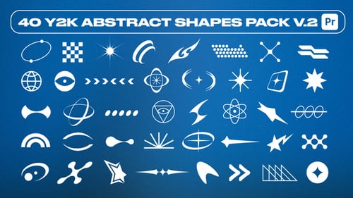 40 Y2K Abstract Shapes Pack V2 For Premiere Pro