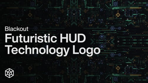 Blackout - Futuristic HUD Technology Logo