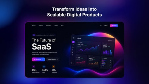 SaaS Website Promo and App Presentation Animation Template for Premiere Pro