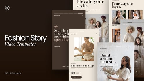 Vertikale Videovorlagen für Fashion Story Pack