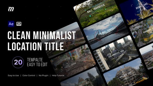 Título de ubicación limpio y minimalista