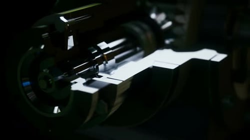 Animated 3D Futuristic Engine Cutaway