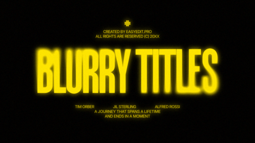 Blurry Titles | DR