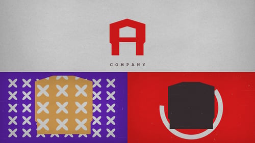 Kreatives Collage-Logo-Intro