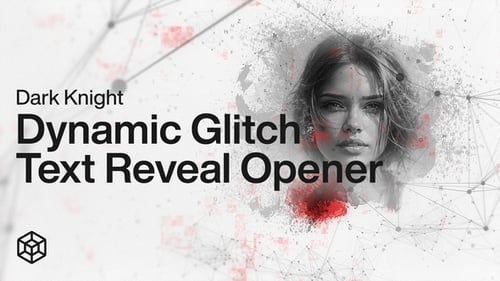 Dark Knight - Dynamic Glitch Text Reveal Opener