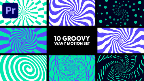 Animated Groovy Spiral Backgrounds in Abstract Geometric Style