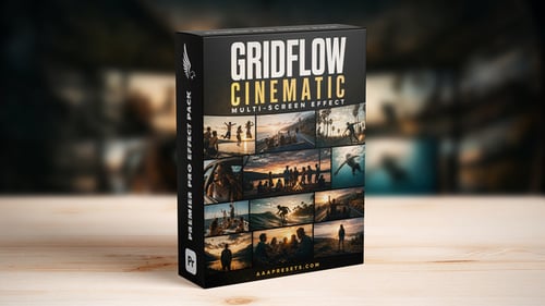 GridFlow Cinematic Multi-Screen Effect for Premiere Pro FHD