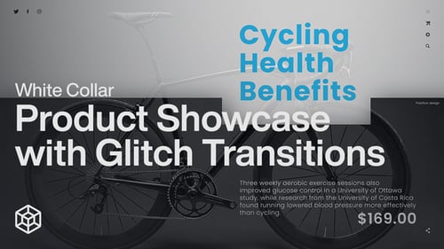 White Collar - Product Showcase with Glitch Transitions