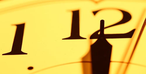 Analog Clock Hands Moving Past Numbers