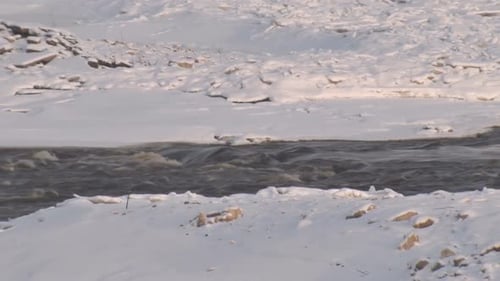 Mountain River In Winter
