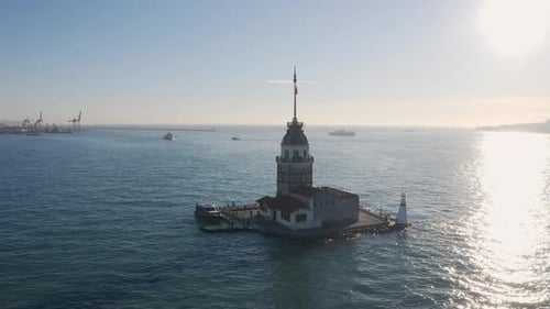 Istanbul Maidens Tower Aerial View 11