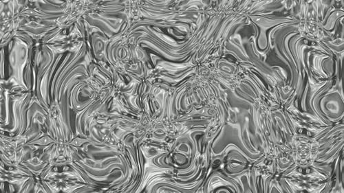Abstract Fluid Silver Metallic Waves Background