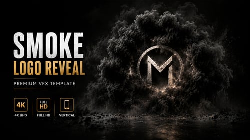 Enthüllung des epischen Dark Smoke-Logos — VFX MOGRT