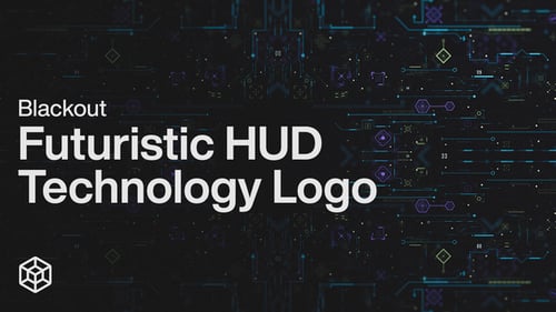 Blackout - Futuristic HUD Technology Logo